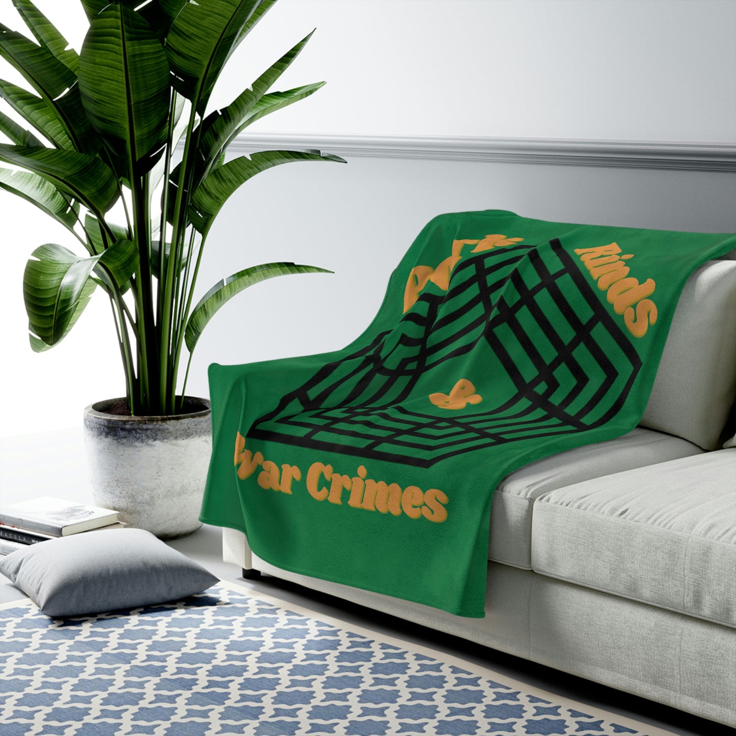 Pork Rinds & War Crimes Velveteen Plush Blanket