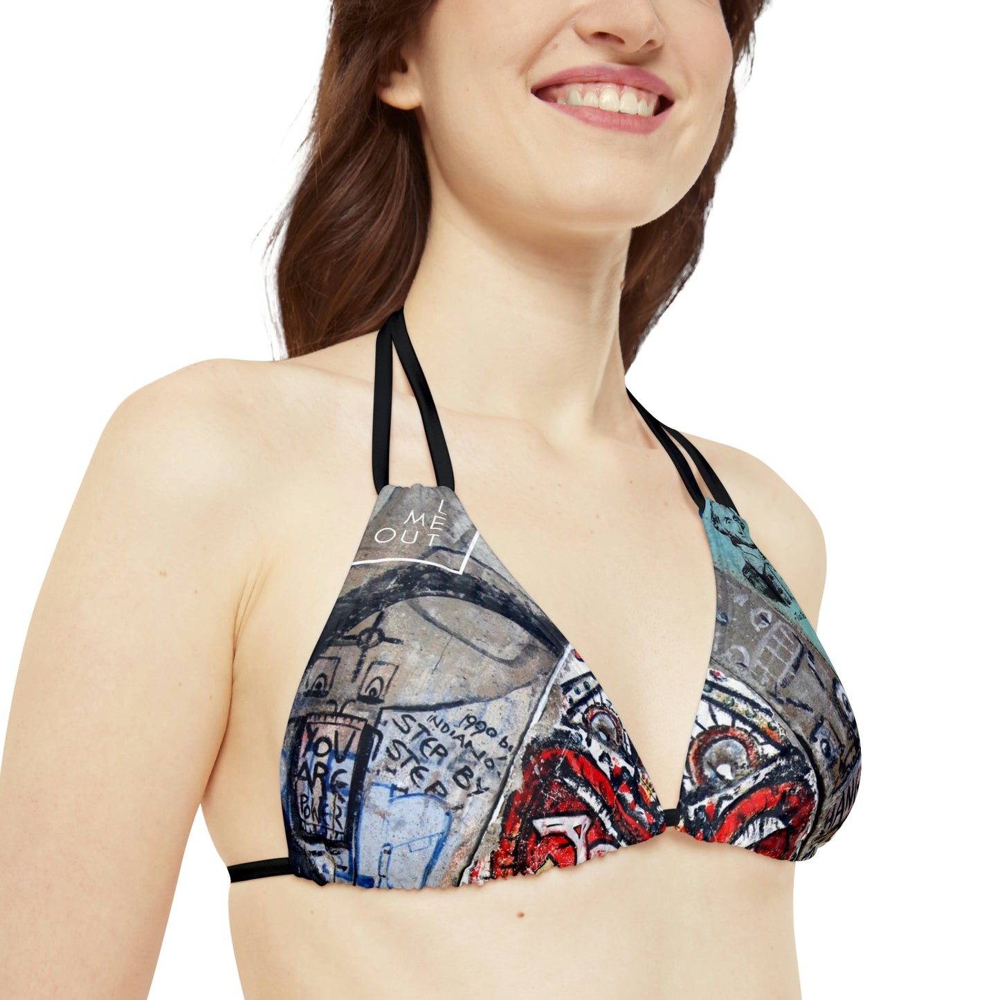 Let Me Out Act Up Strappy Bikini Set