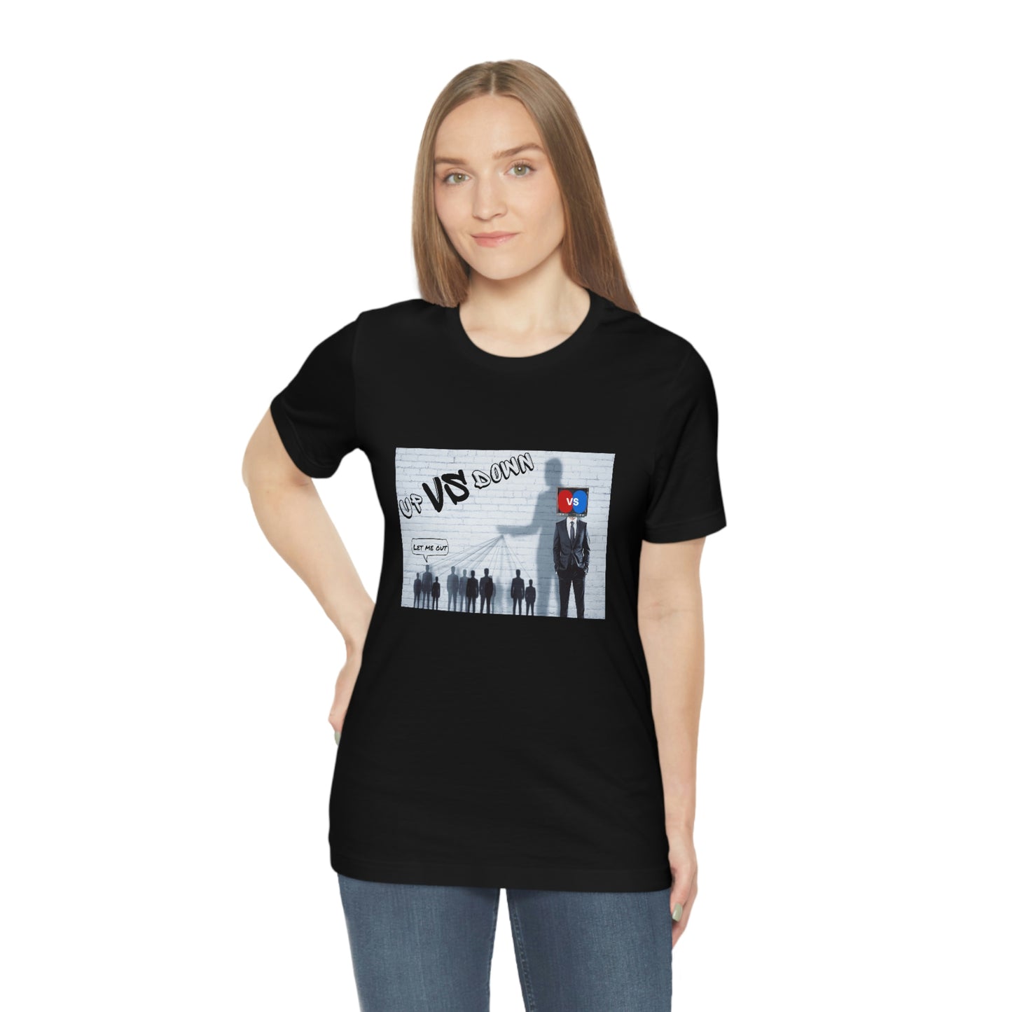 Let Me Out Up vs Down Short Sleeve Tee