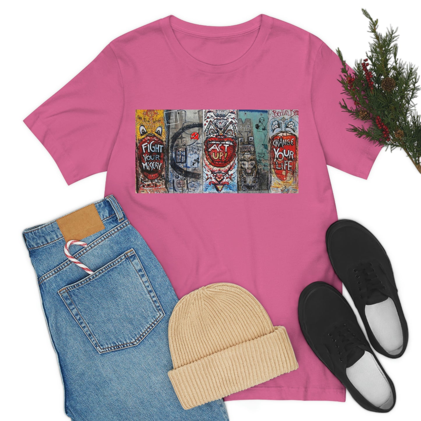 Let Me Out Act up happily Short Sleeve Tee