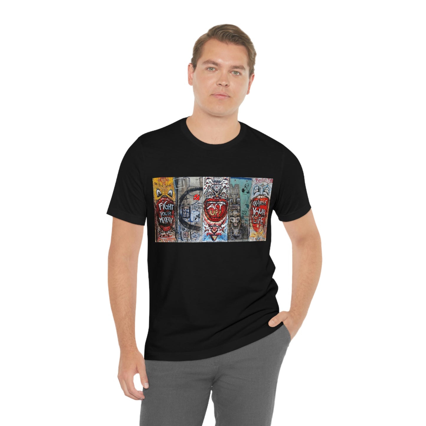 Let Me Out Act up happily Short Sleeve Tee