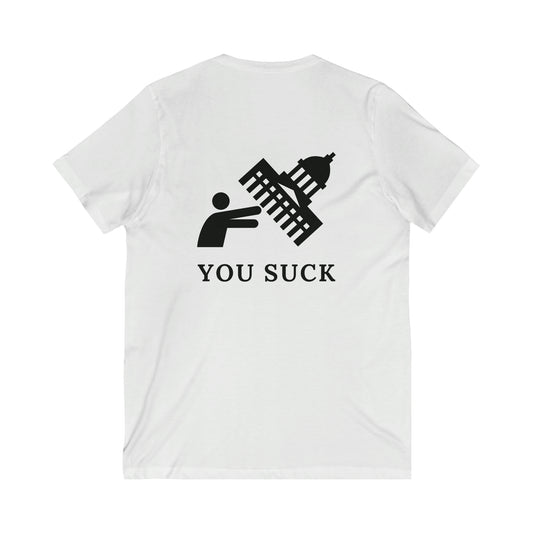 Let me out to overthrow the government V-Neck Tee