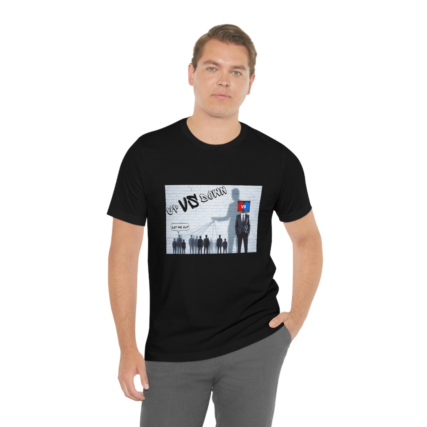 Let Me Out Up vs Down Short Sleeve Tee