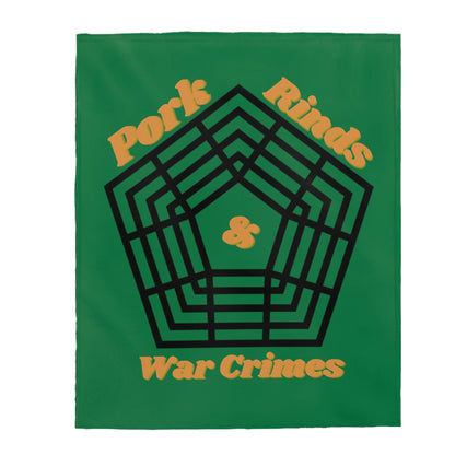 Pork Rinds & War Crimes Velveteen Plush Blanket