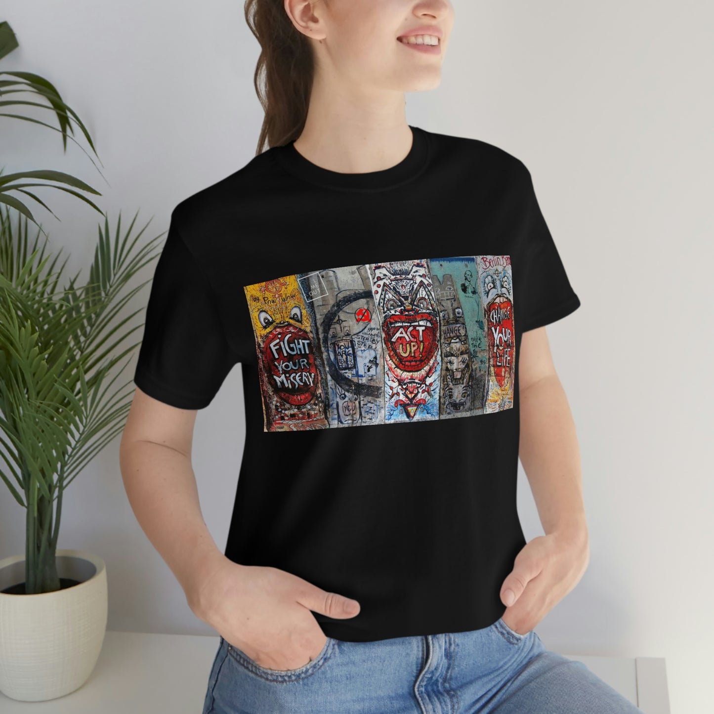 Let Me Out Act up happily Short Sleeve Tee