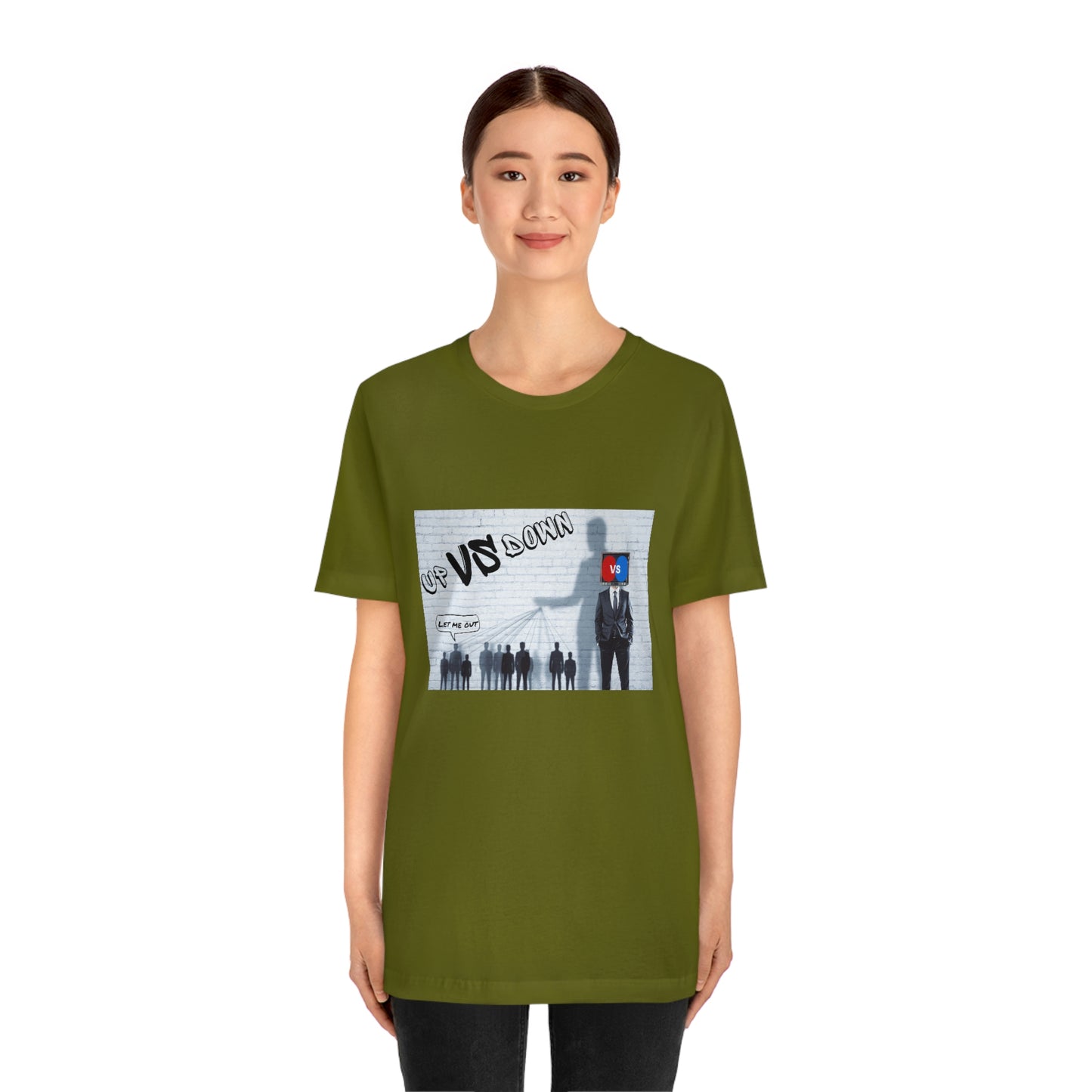 Let Me Out Up vs Down Short Sleeve Tee