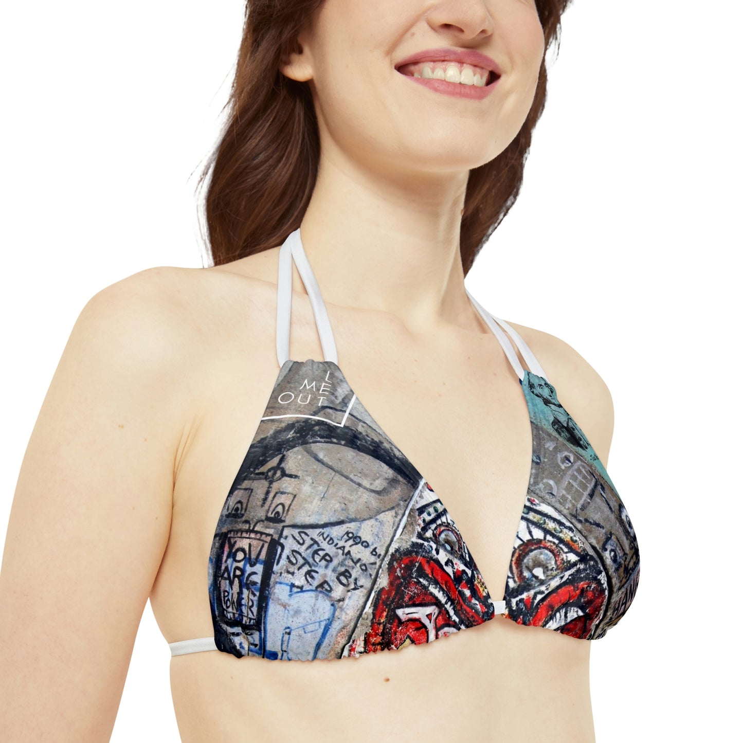Let Me Out Act Up Strappy Bikini Set
