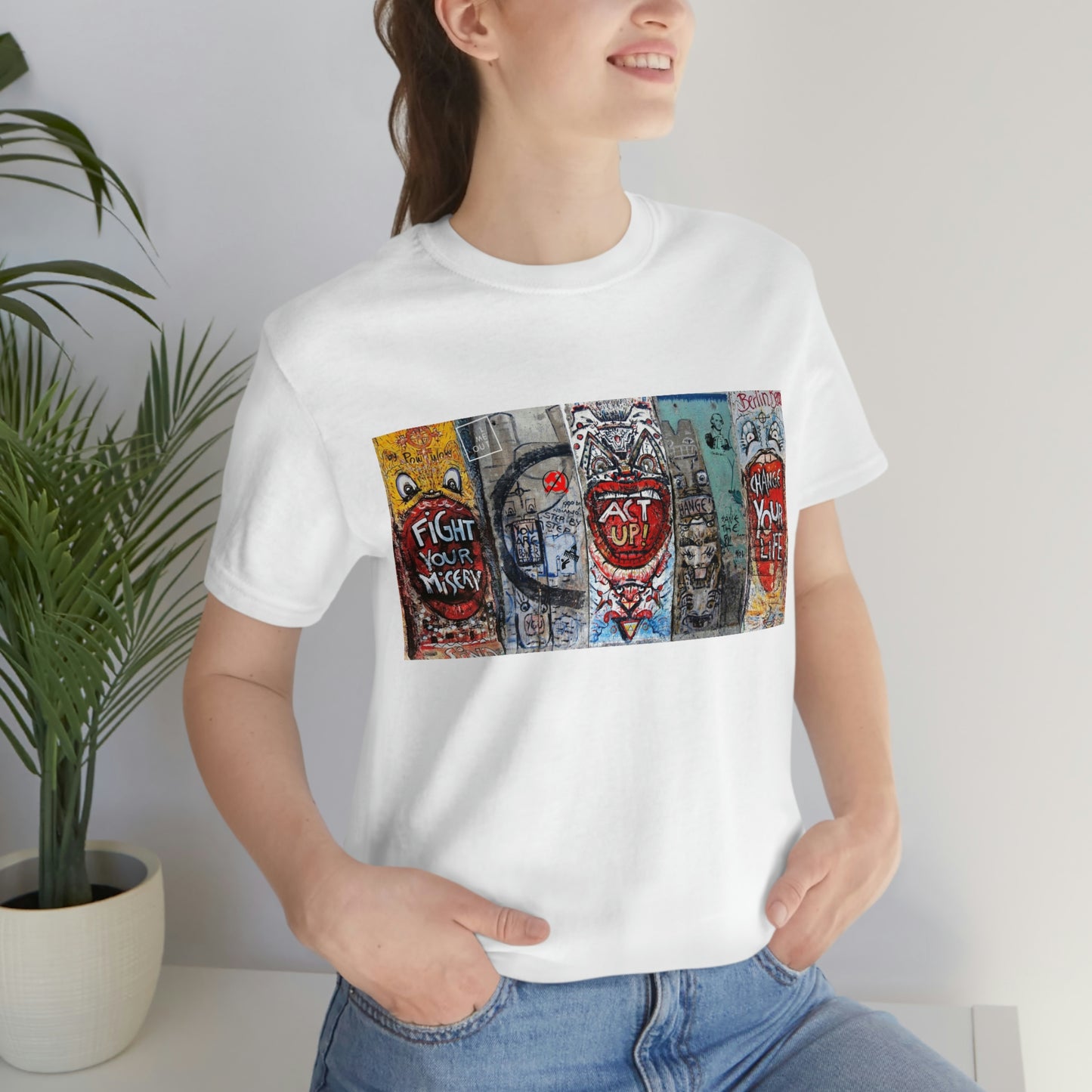 Let Me Out Act up happily Short Sleeve Tee