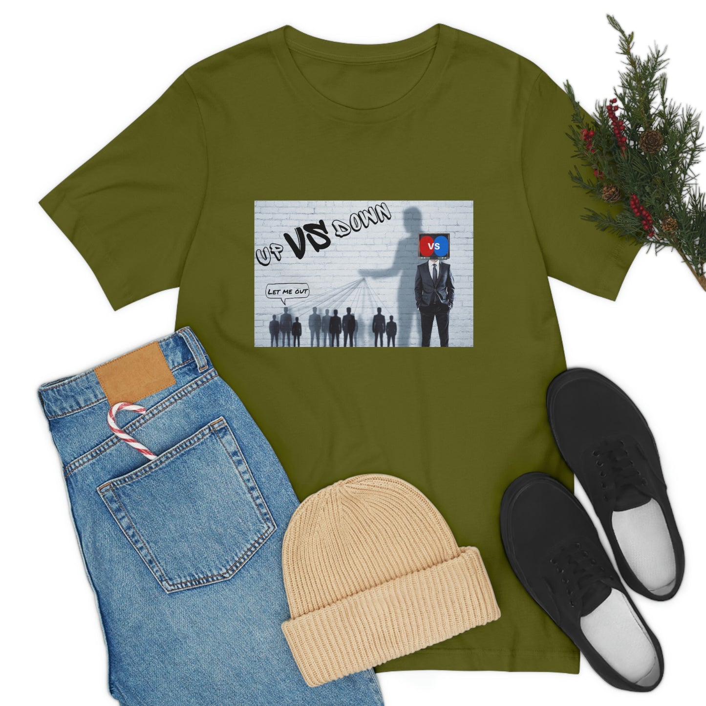 Let Me Out Up vs Down Short Sleeve Tee
