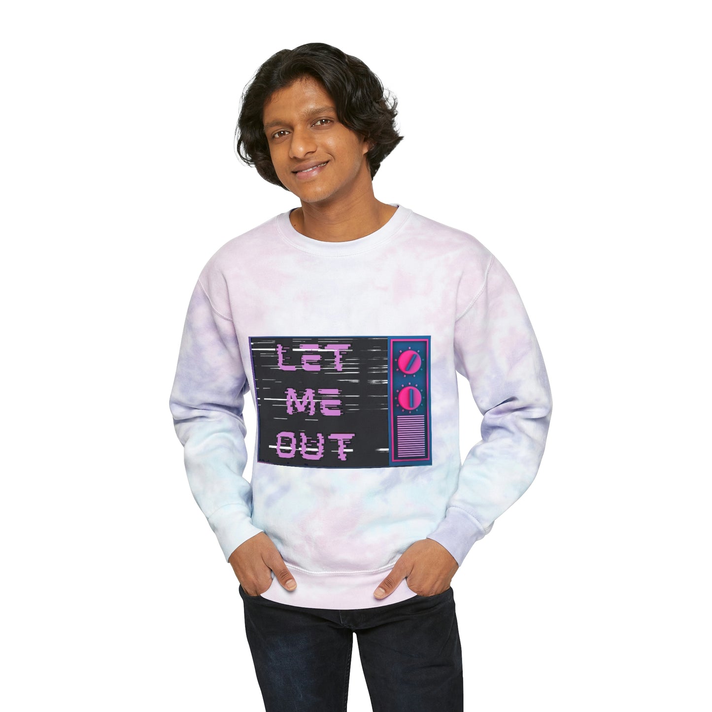 Let Me Out of my TV Tie-Dye Sweatshirt