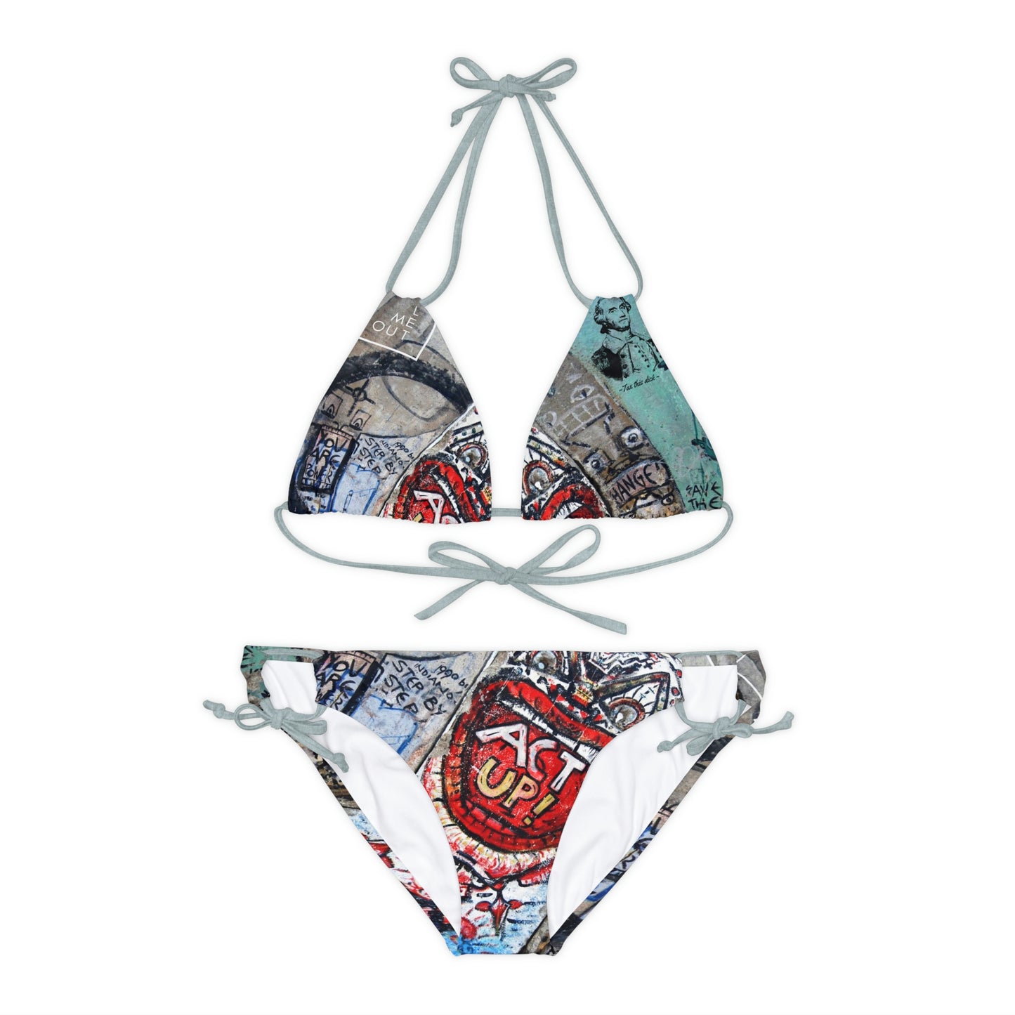 Let Me Out Act Up Strappy Bikini Set