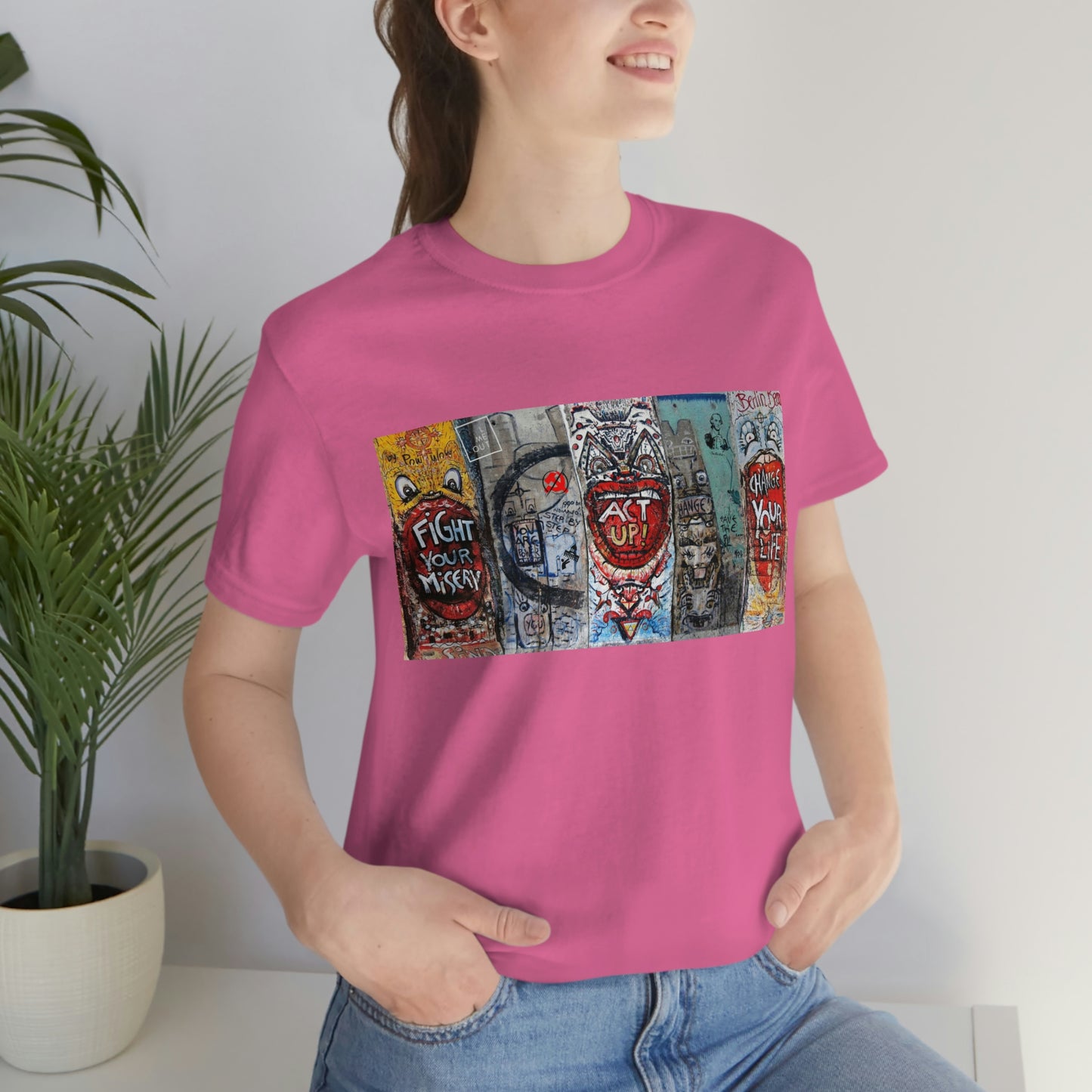 Let Me Out Act up happily Short Sleeve Tee