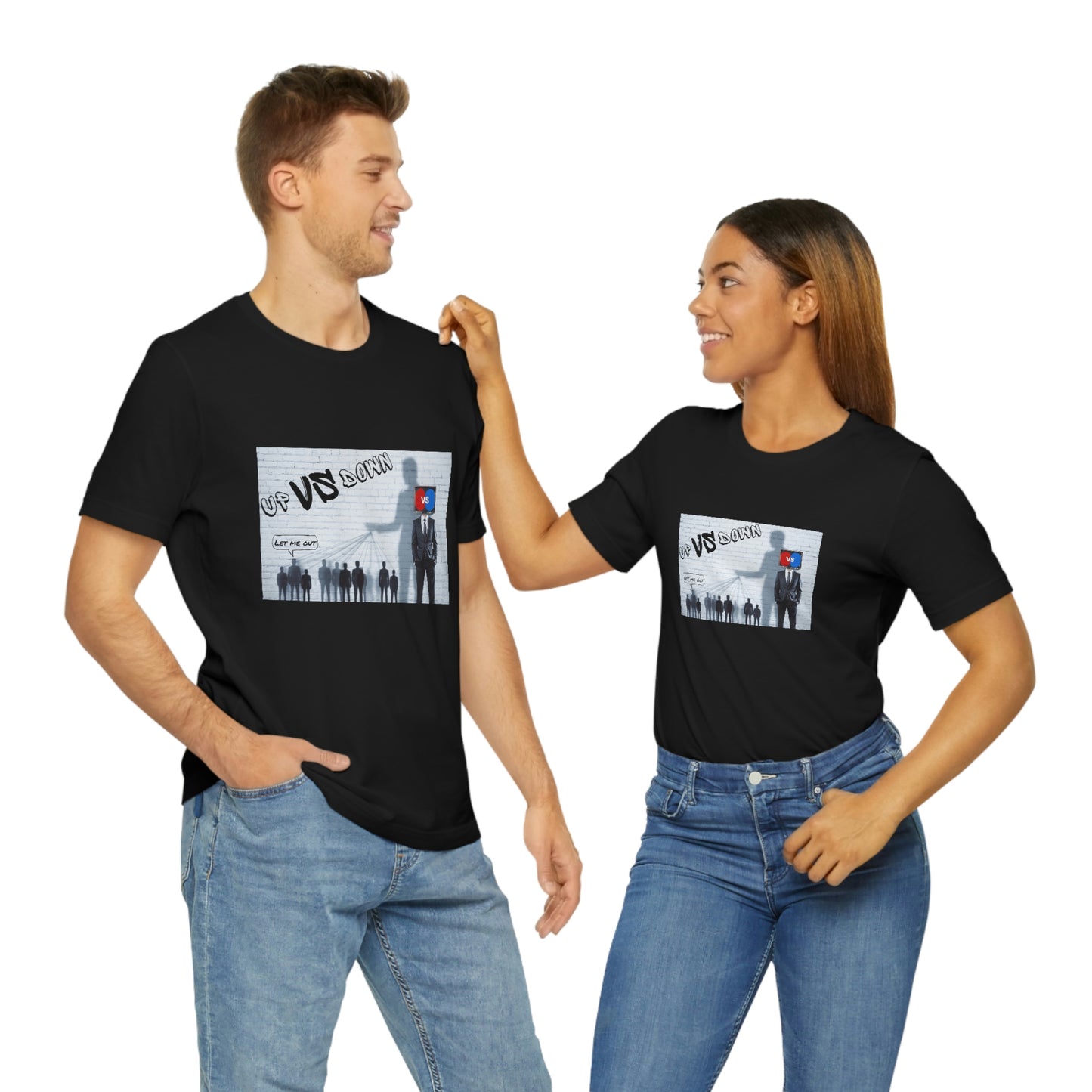 Let Me Out Up vs Down Short Sleeve Tee