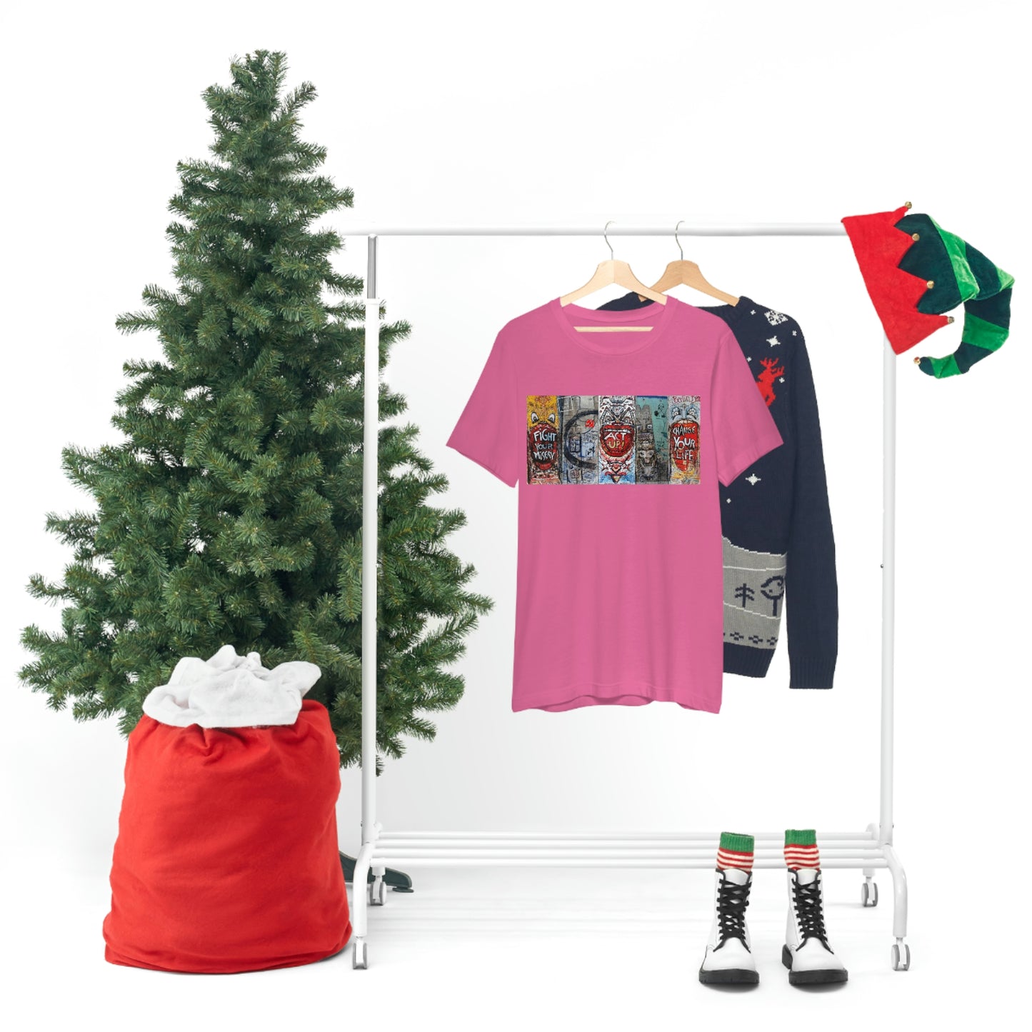 Let Me Out Act up happily Short Sleeve Tee