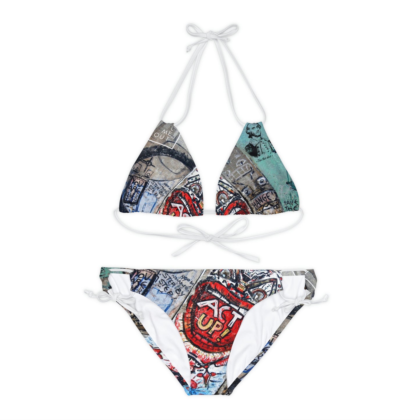 Let Me Out Act Up Strappy Bikini Set