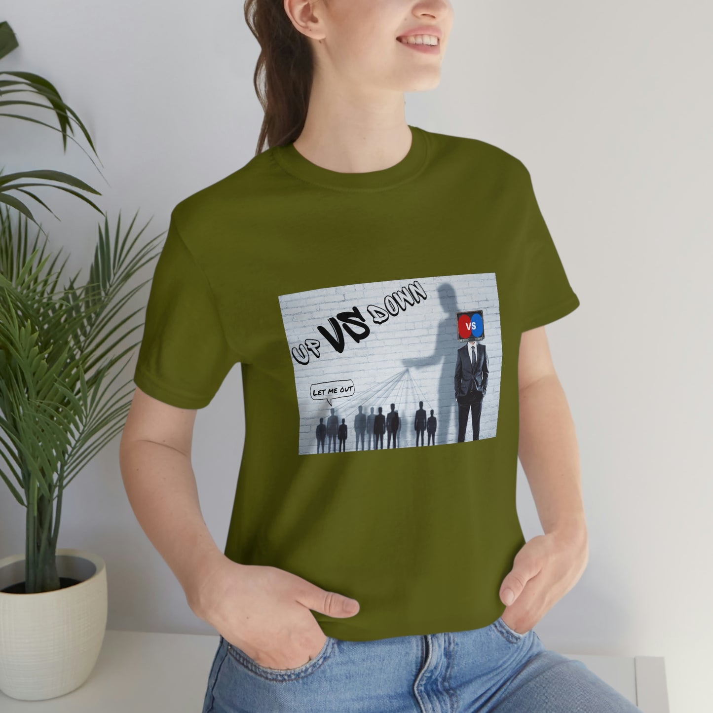 Let Me Out Up vs Down Short Sleeve Tee